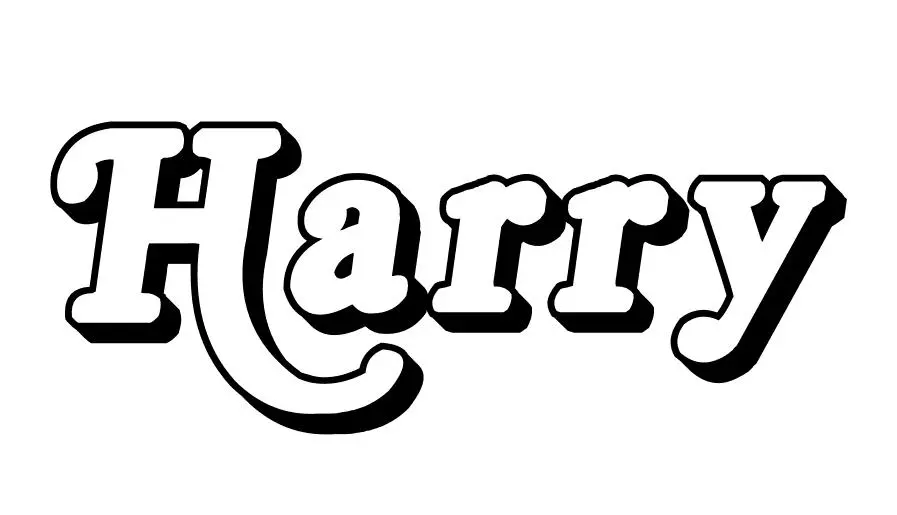 Coloriage Harry - Prénom à imprimer