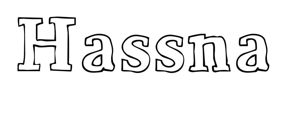 Coloriage Hassna - Prénom à imprimer