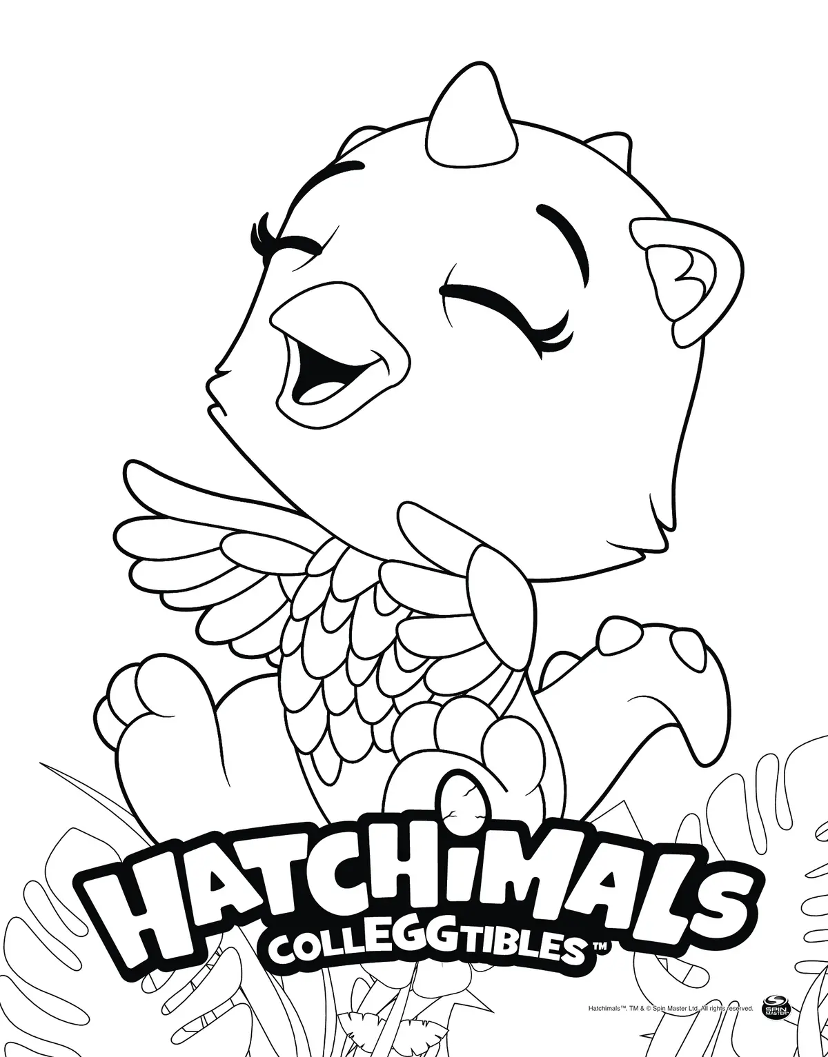 Coloriage Hatchimals Draggle - Hatchimals à imprimer