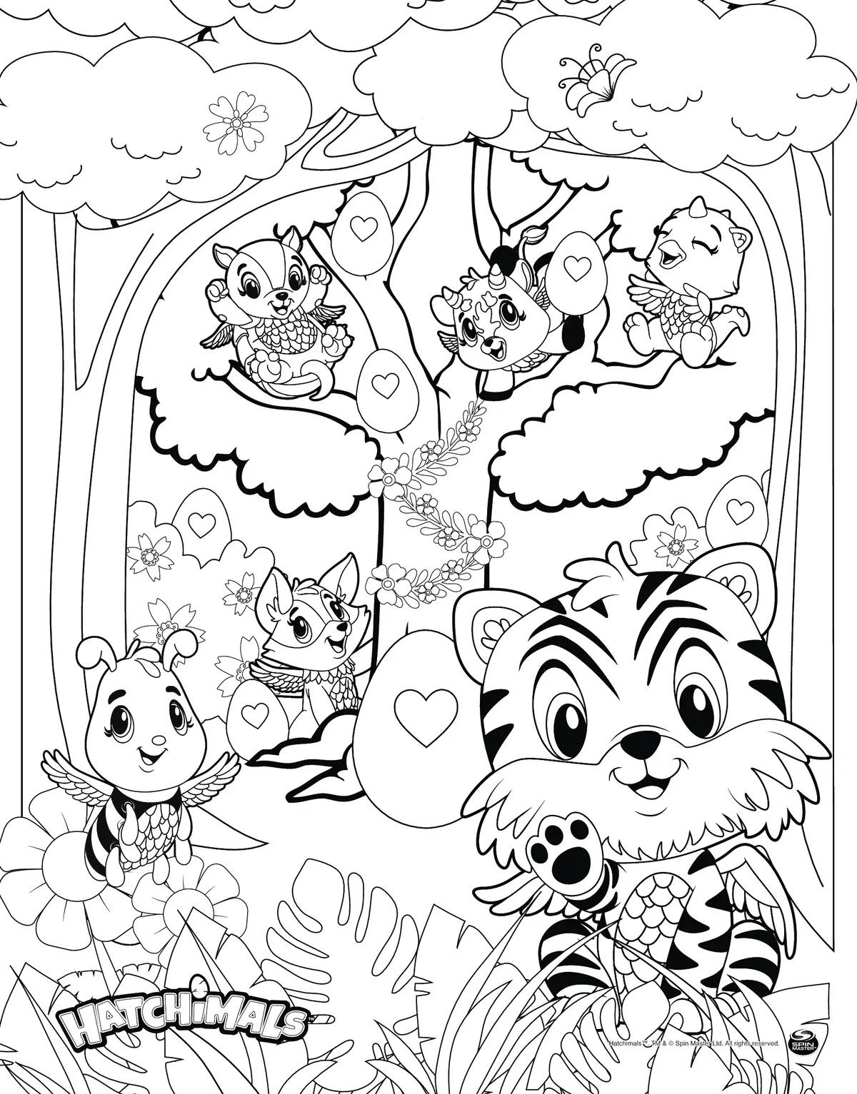 Coloriage Hatchimals Egg Hunt - Hatchimals à imprimer