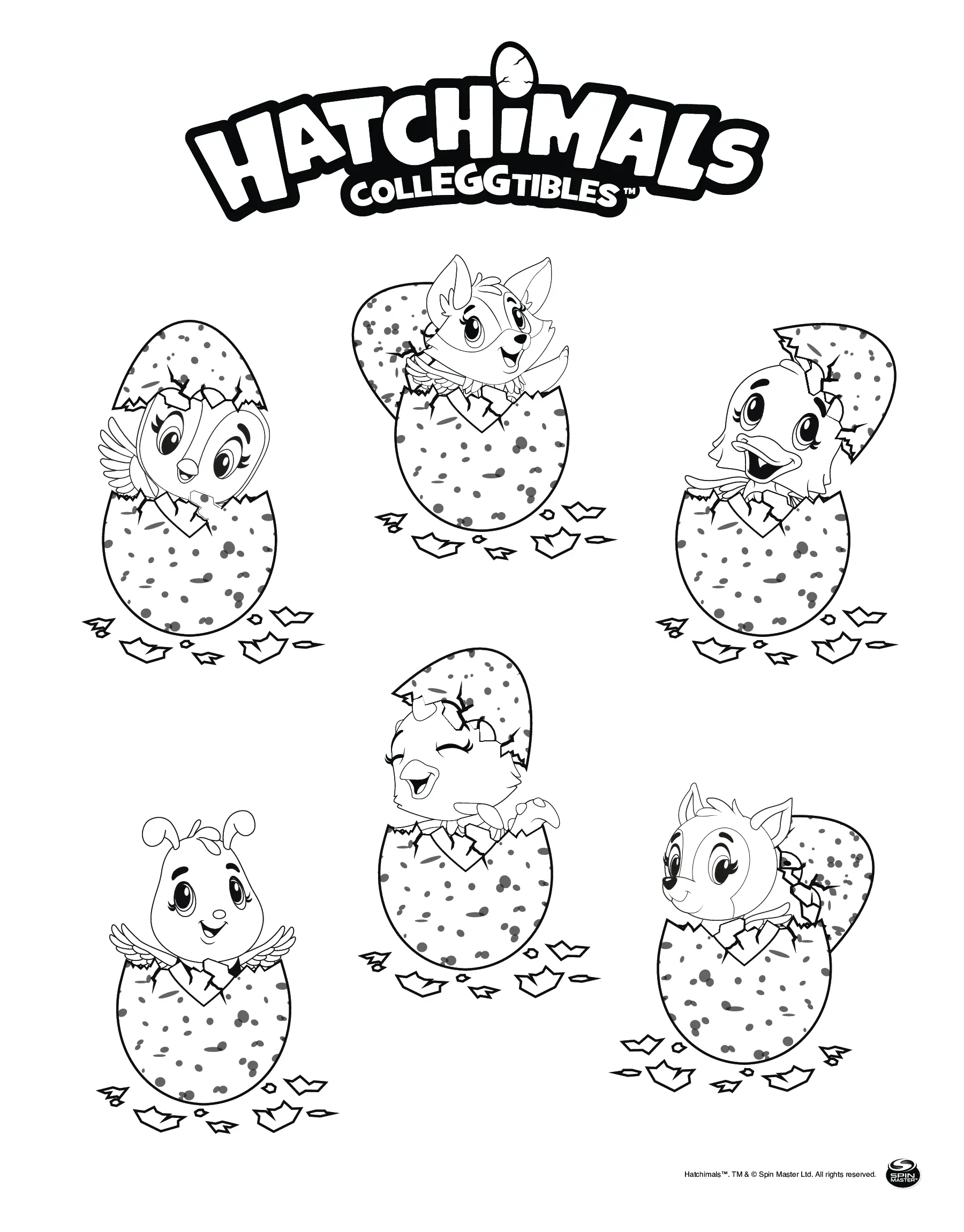Coloriage Hatchimals Eggs - Hatchimals à imprimer
