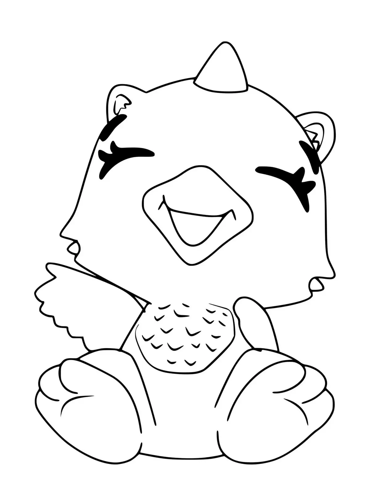 Coloriage Hatchimals Giggling Draggle - Hatchimals à imprimer