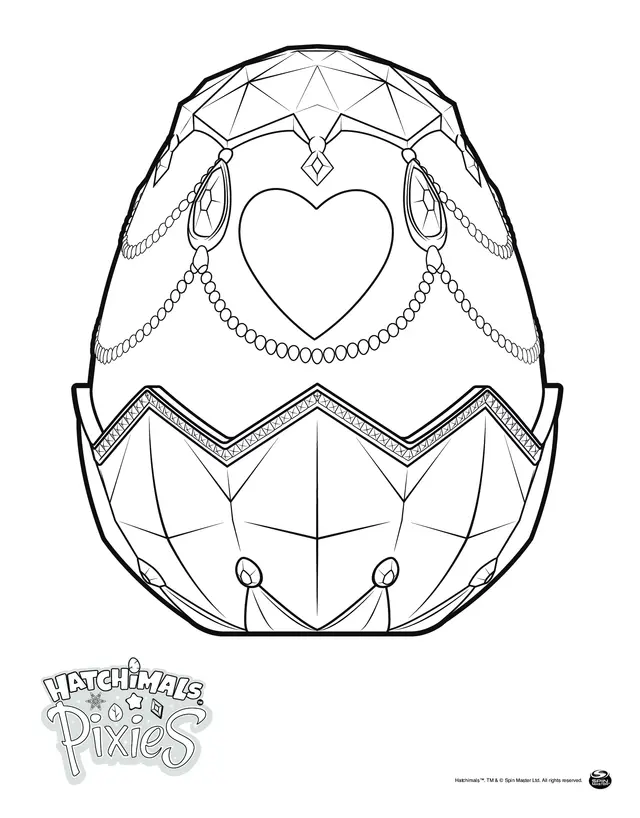 Coloriage Hatchimals Pixies Egg - Hatchimals à imprimer