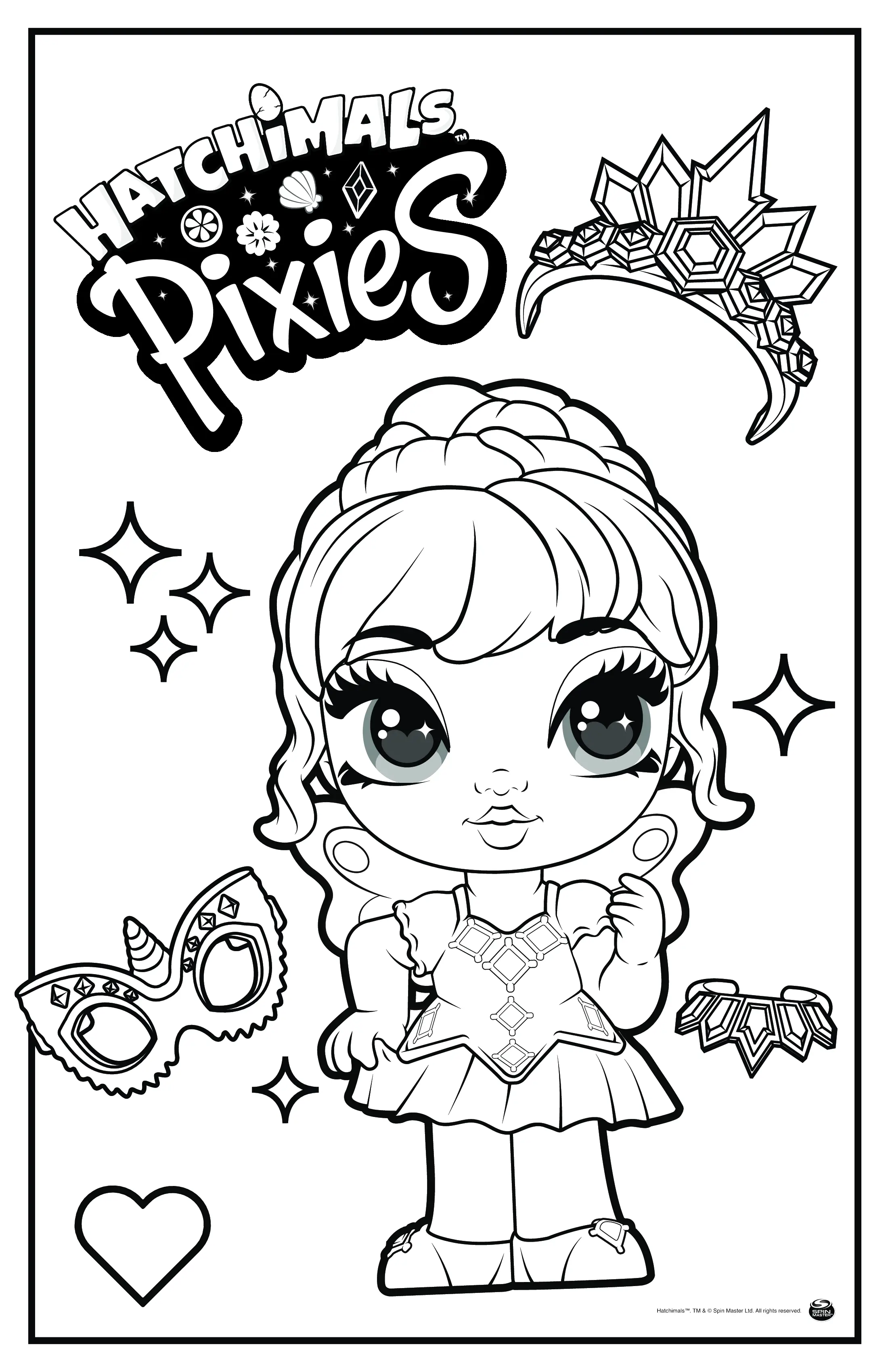 Coloriage Hatchimals Pixies Girl Season 2 arc-en-ciel - Hatchimals à imprimer