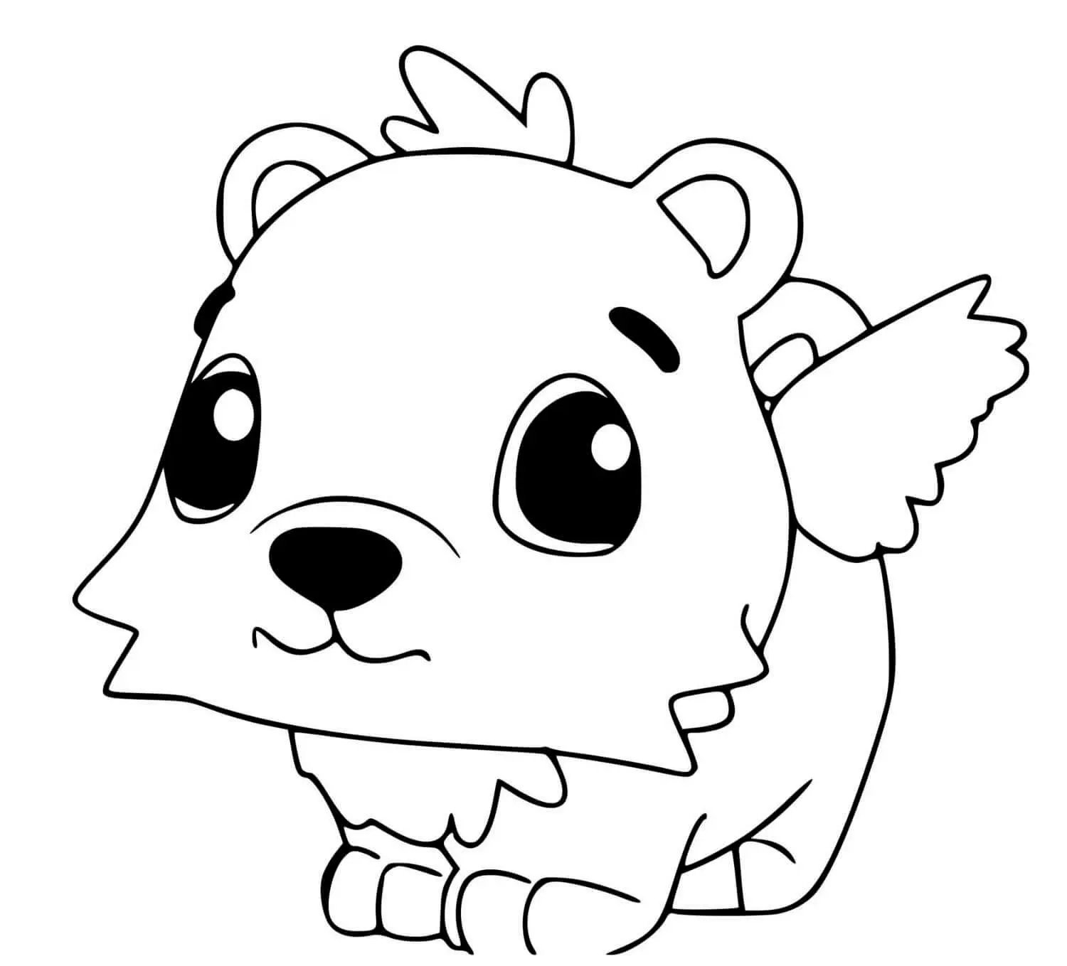 Coloriage Hatchimals Polar Hummingbear - Hatchimals à imprimer