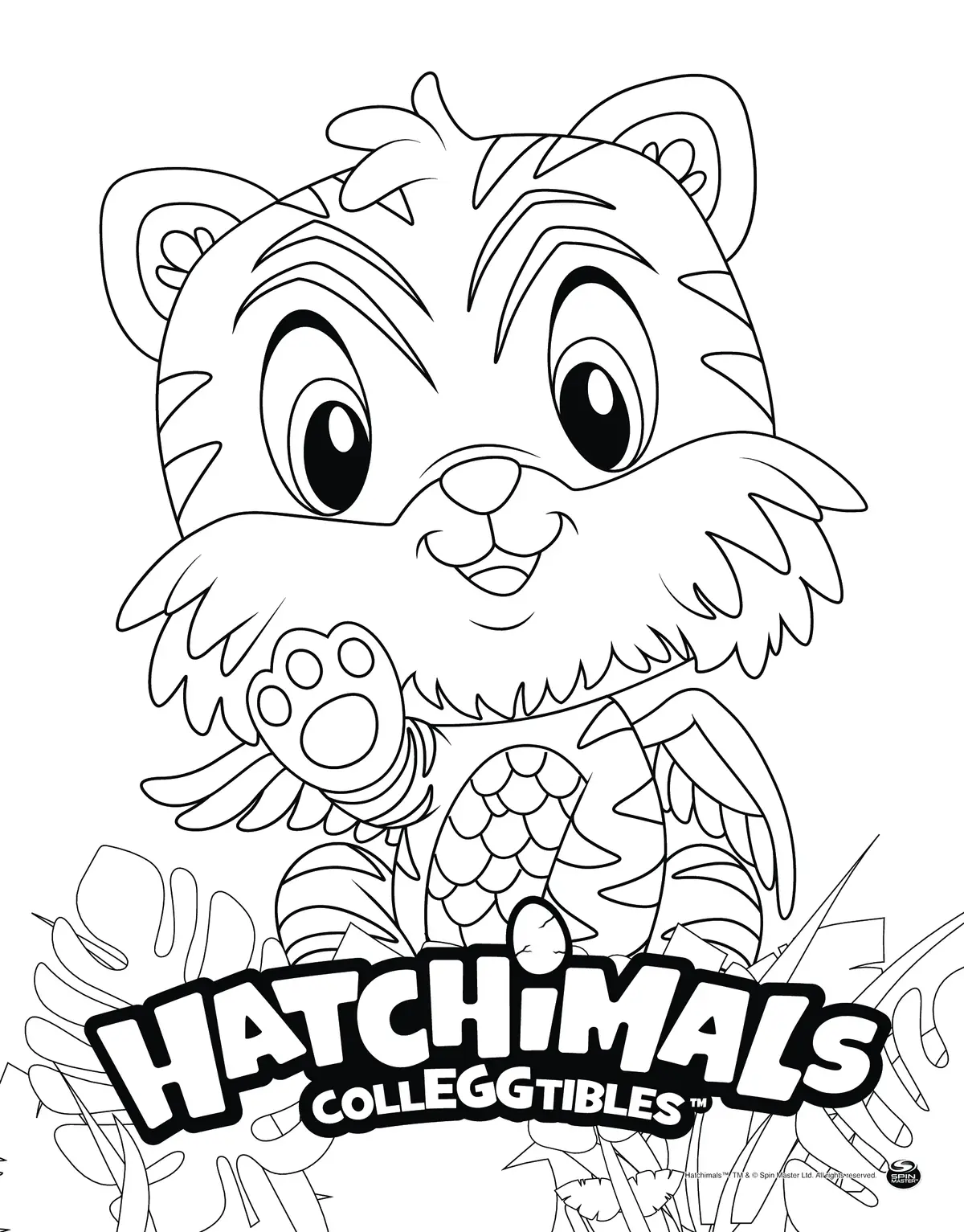 Hatchimals Tigrette coloring page to print