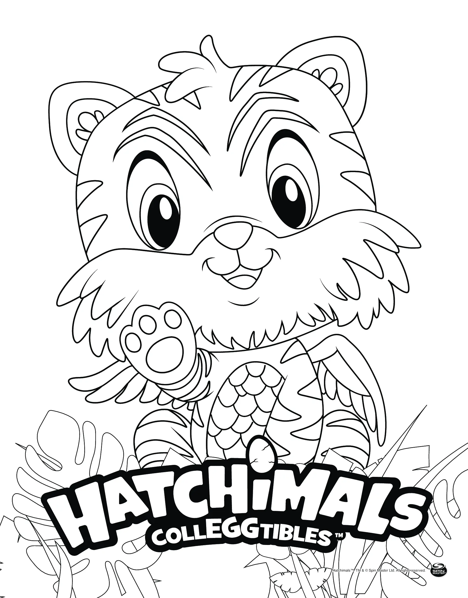 Coloriage Hatchimals Tigrette - Hatchimals à imprimer