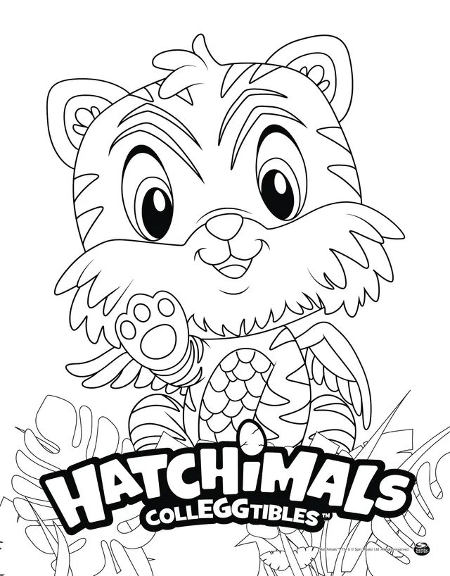 Coloriage Hatchimals Tigrette - Hatchimals à imprimer