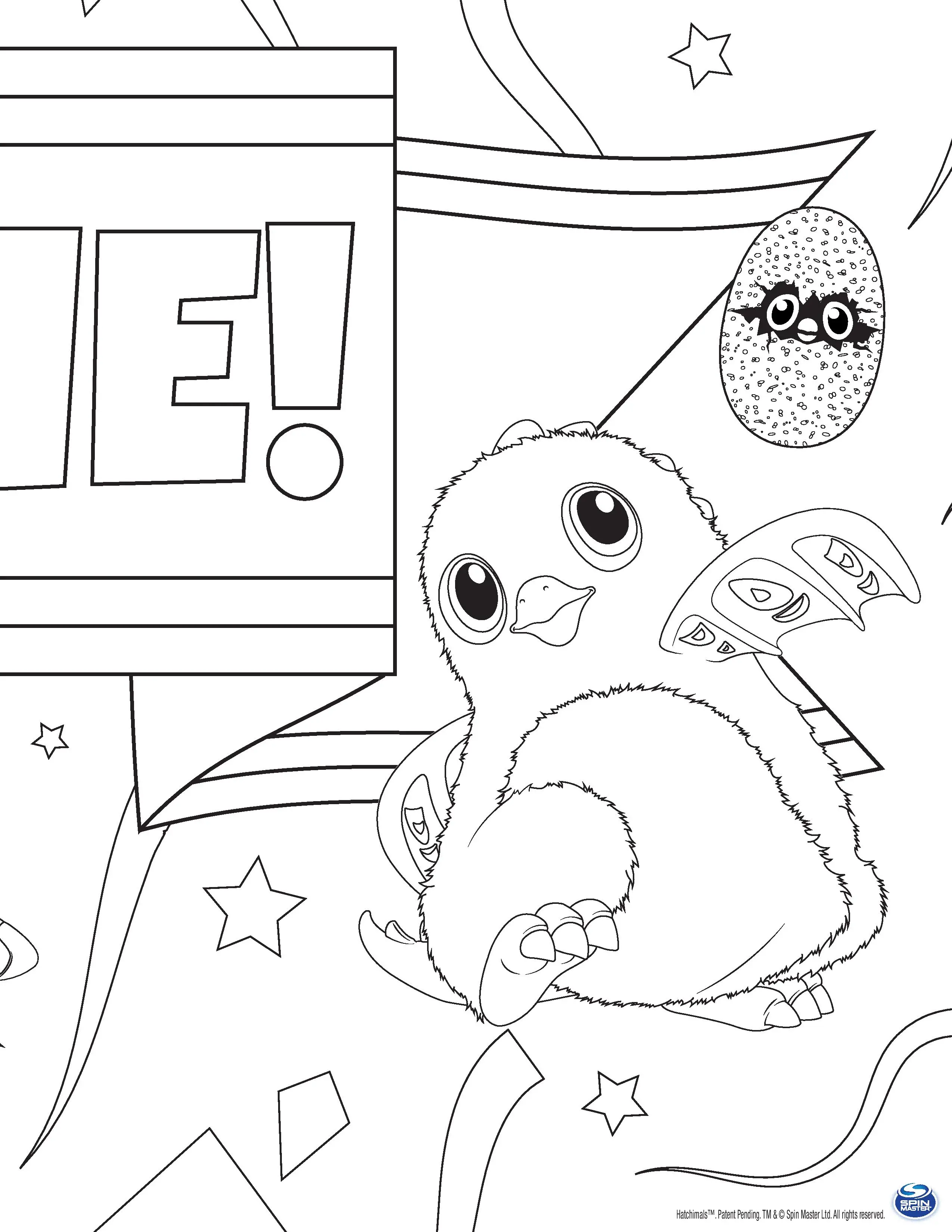 Coloriage Hatchy Hatchimals Francais - Hatchimals à imprimer