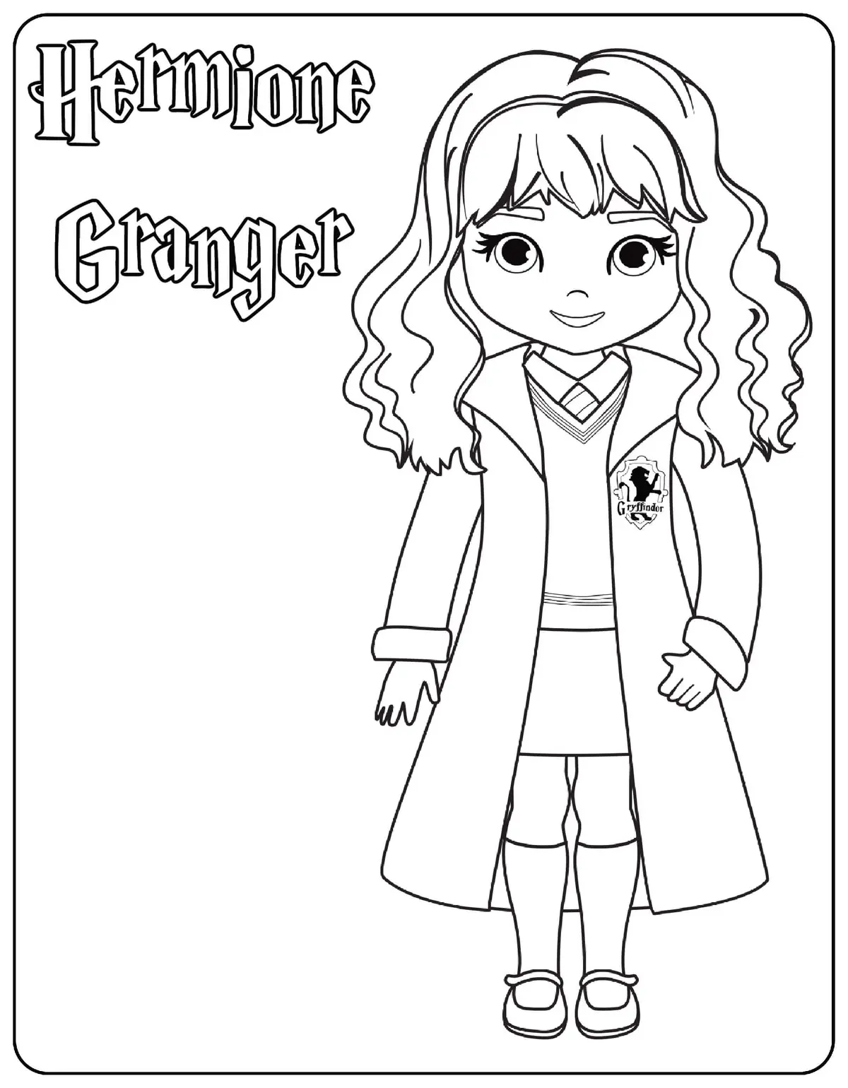 Coloriage Hermione Granger - Harry potter à imprimer
