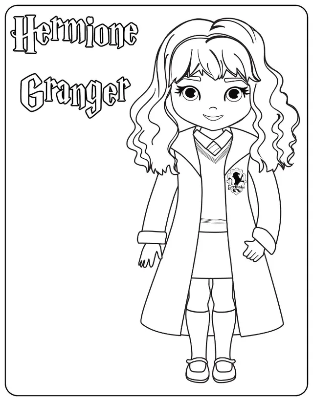Coloriage Hermione Granger - Harry potter à imprimer