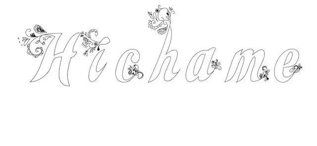 Coloriage Hichame - Prénom à imprimer