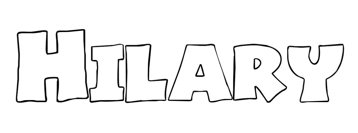 Coloriage Hilary - Prénom à imprimer