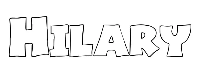 Coloriage Hilary - Prénom à imprimer