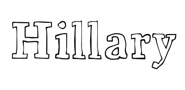 Coloriage Hillary - Prénom à imprimer