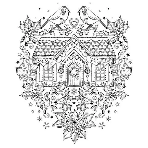 Coloriage Hiver Adulte - Adulte par johanna basford à imprimer