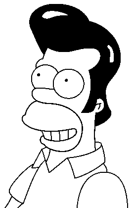 Coloriage Homer Elvis - Simpson à imprimer