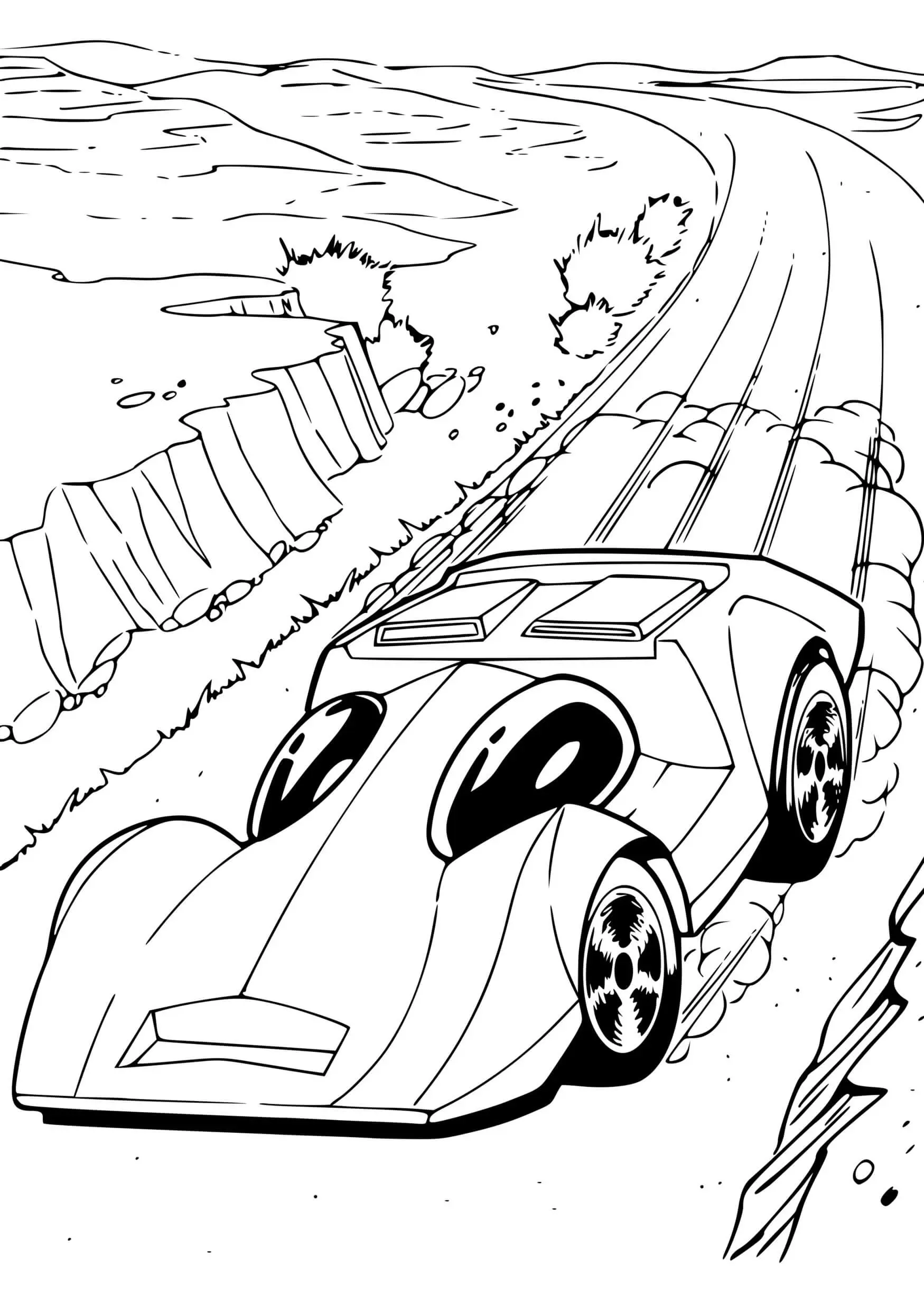 Coloriage Hot Wheels Automobile Voitures - Hot wheels à imprimer