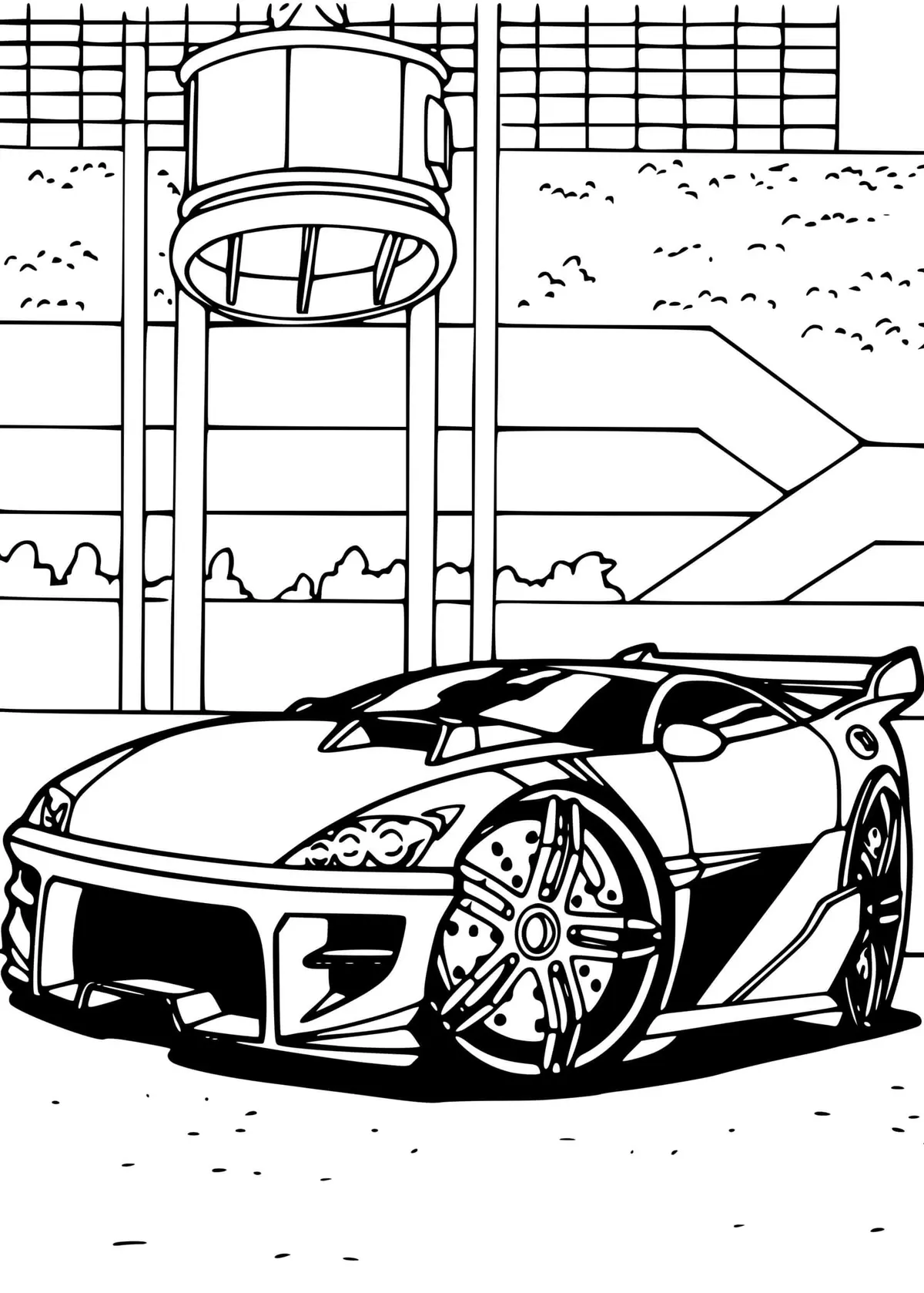 Dibujo de Hot Wheels Heavy Chevy para colorear