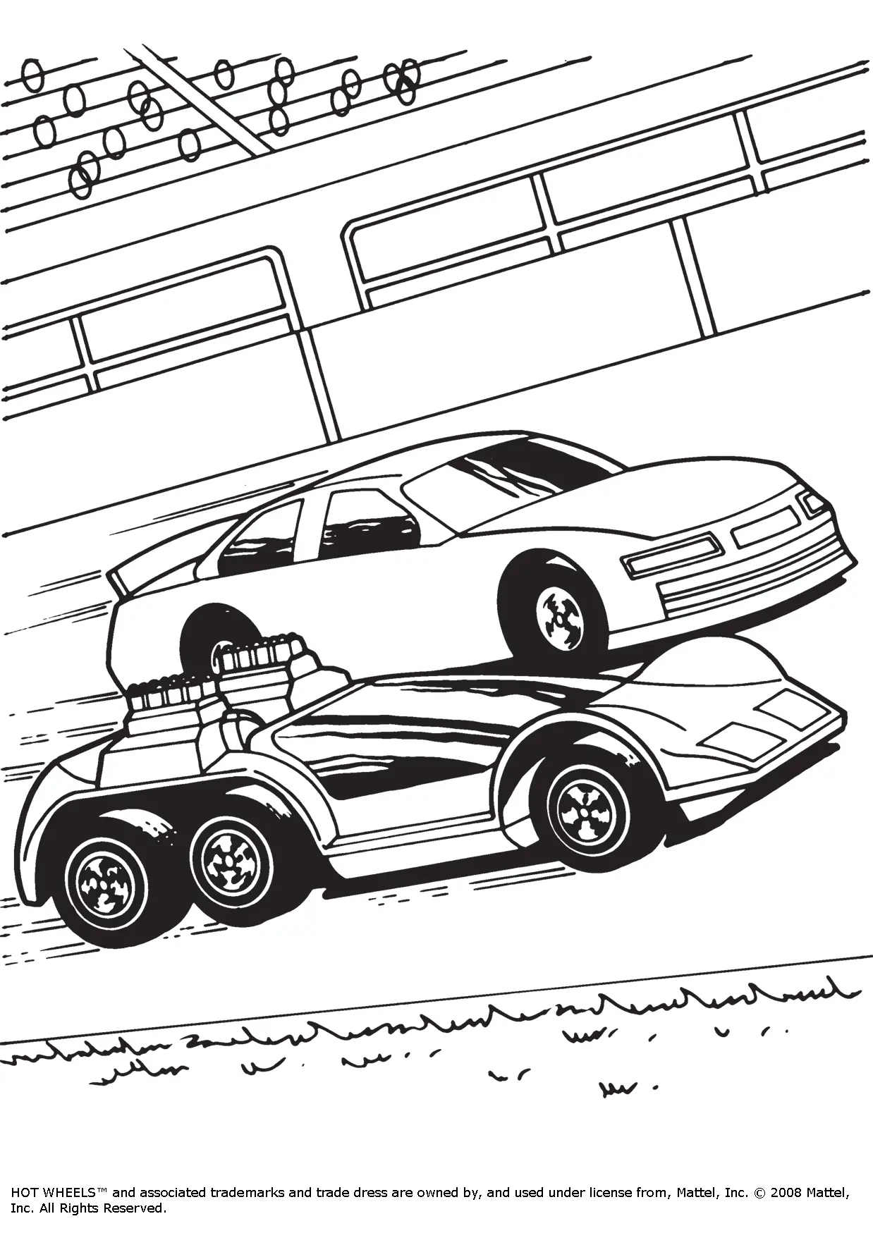 Coloriage Hot Wheels Voitures - Hot wheels à imprimer