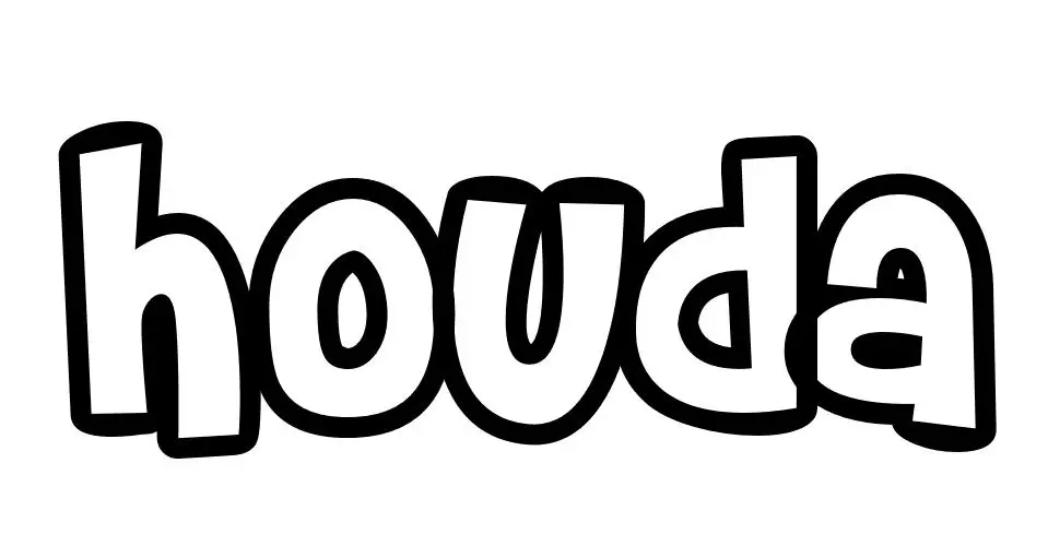 Coloriage Houda - Prénom à imprimer