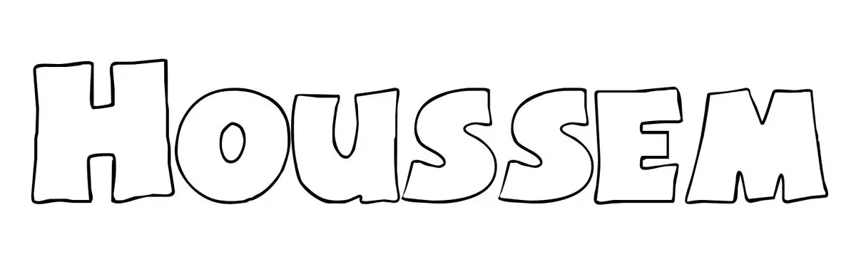 Coloriage Houssem - Prénom à imprimer