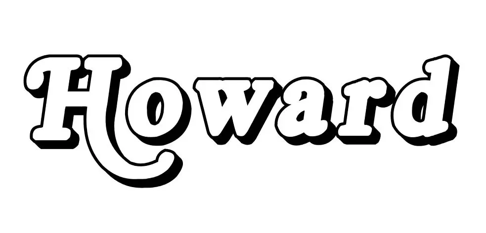 Coloriage Howard - Prénom à imprimer