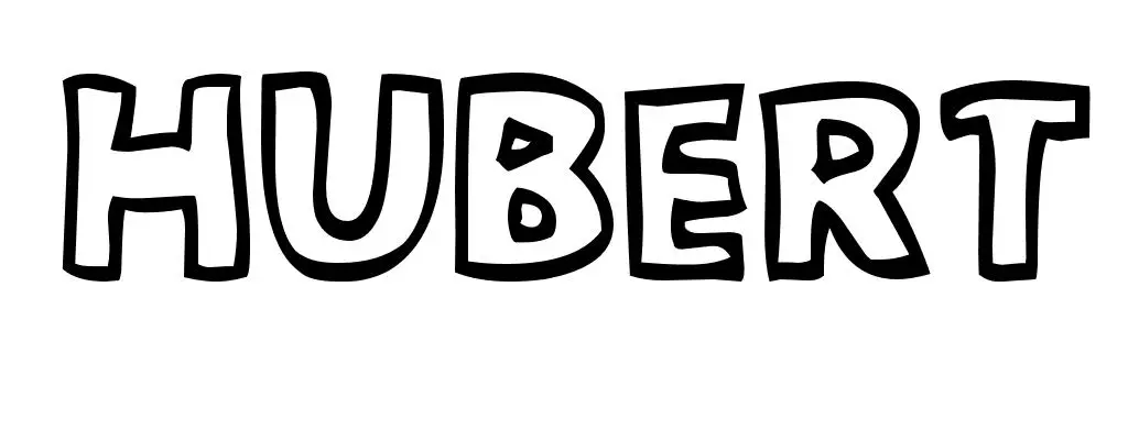 Coloriage Hubert - Prénom à imprimer