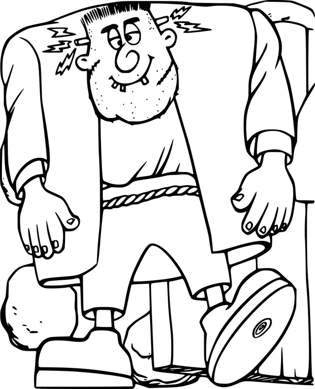 Coloriage Huge Frankenstein - Frankenstein à imprimer