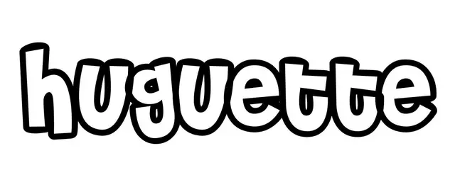 Coloriage Huguette - Prénom à imprimer