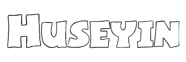 Coloriage Huseyin - Prénom à imprimer