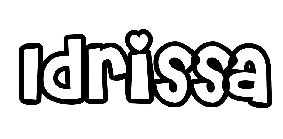 Coloriage Idrissa - Prénom à imprimer