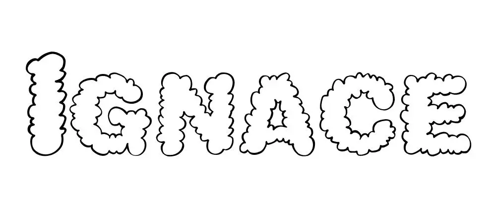 Coloriage Ignace - Prénom à imprimer