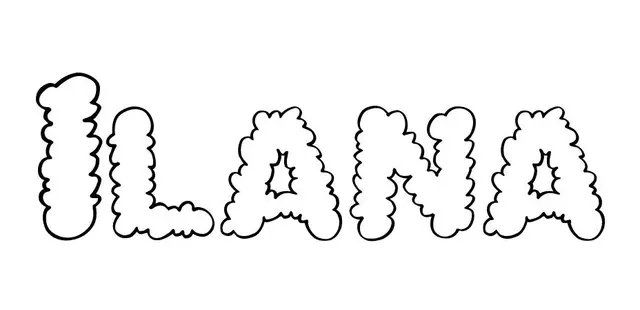 Coloriage Ilana - Prénom à imprimer