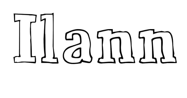 Coloriage Ilann - Prénom à imprimer