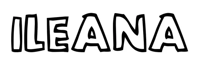 Coloriage Ileana - Prénom à imprimer