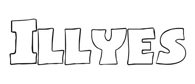 Coloriage Illyes - Prénom à imprimer