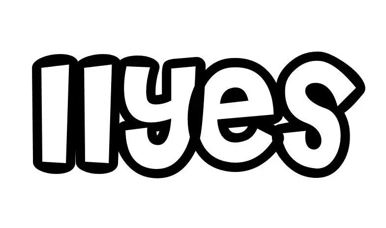Coloriage Ilyes - Prénom à imprimer