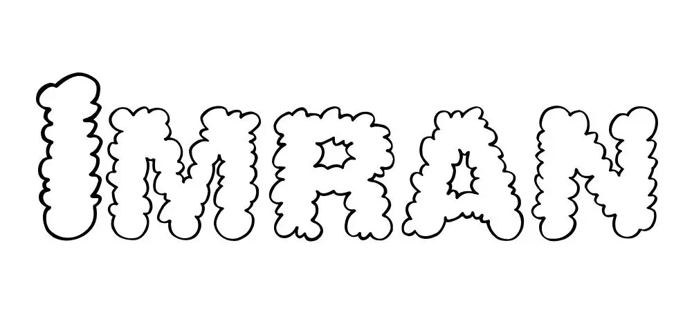 Disegno di Imran – disegno del nome da colorare da stampare