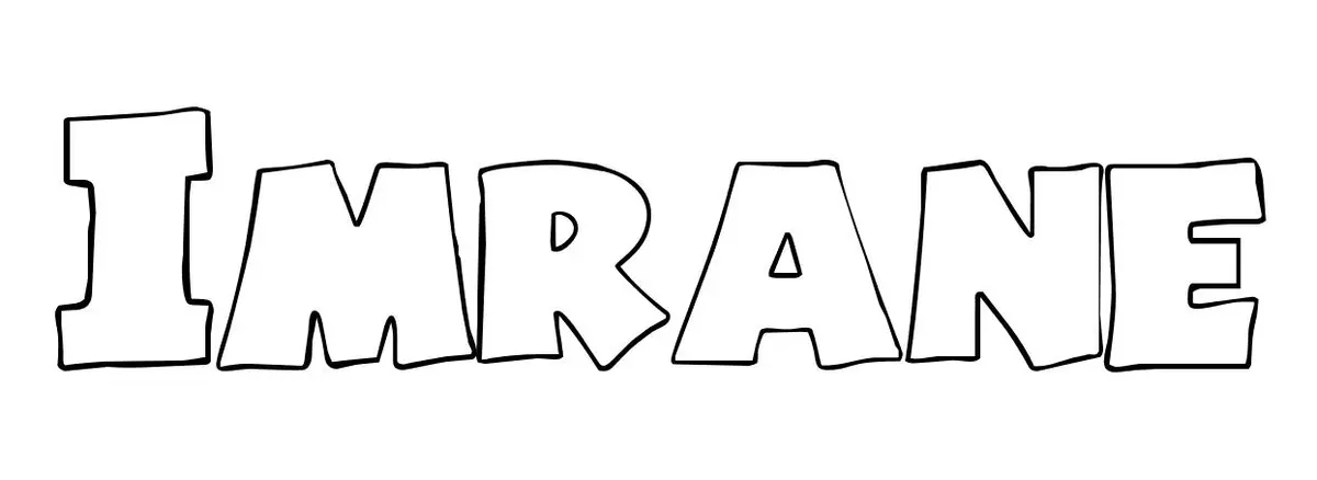 Coloriage Imrane - Prénom à imprimer
