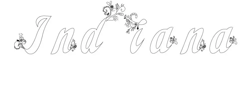 Coloriage Indiana - Prénom à imprimer