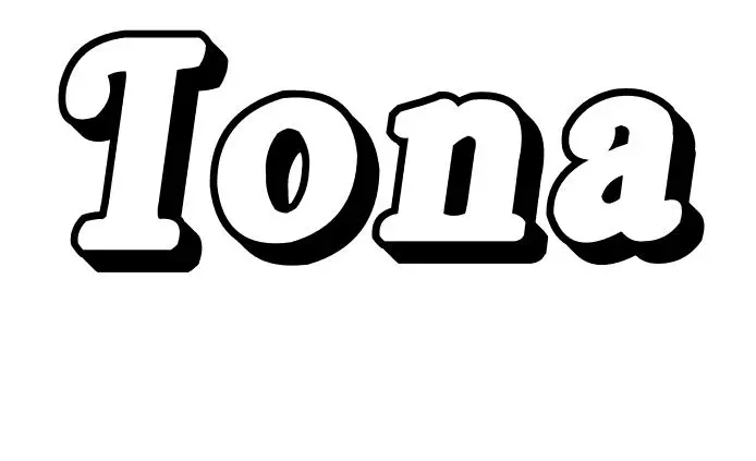 Coloriage Iona - Prénom à imprimer