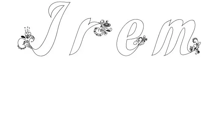 Coloriage Irem - Prénom à imprimer