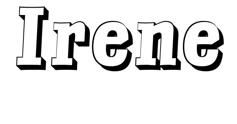 Coloriage Irene - Prénom à imprimer
