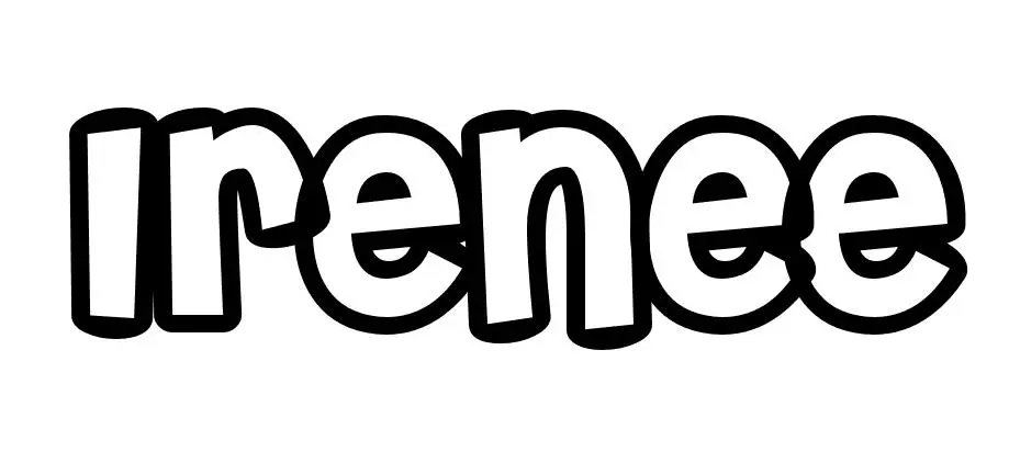 Coloriage Irenee - Prénom à imprimer