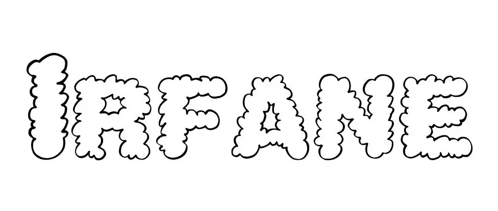 Coloriage Irfane - Prénom à imprimer