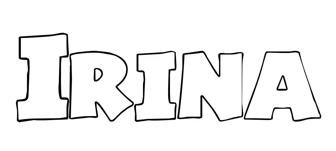 Coloriage Irina - Prénom à imprimer