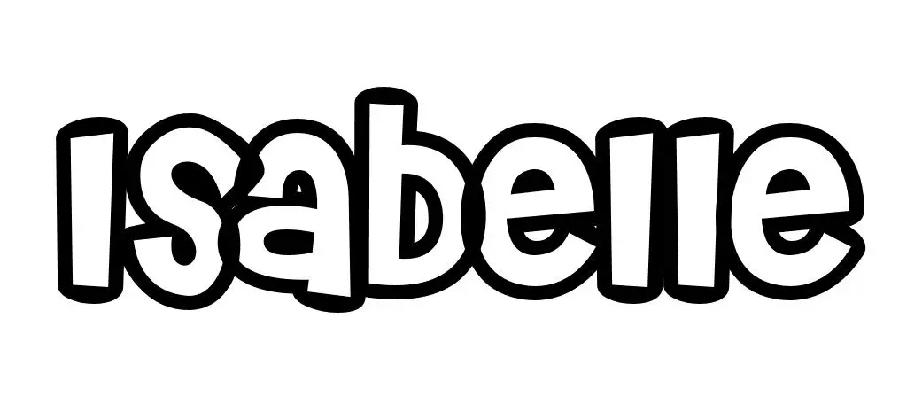 Coloriage Isabelle - Prénom à imprimer