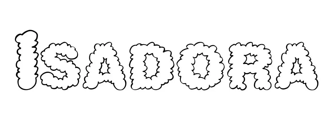 Coloriage Isadora - Prénom à imprimer