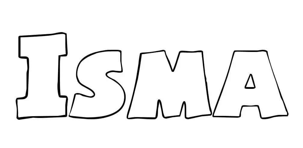 Coloriage Isma - Prénom à imprimer